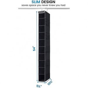 10-Shelf Hanging Closet <b>Shoe</b> Organizer with Side Mesh Pockets, <b>Space</b> <b>Saving</b> <b>Shoe</b> Holder &<b>Storage</b> Great for <b>Shoes</b> Handbags Purses - Product Image 2