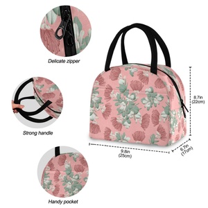 Hawaiian Lehua Blossoms Custom Design Small School Bento Tote Thermal Food Portable Lunch <b>Box</b> Insulated <b>Cooler</b> Lunch Bag - Product Image 4