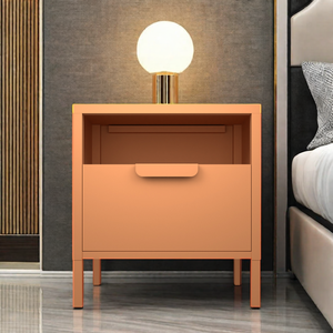 Hiện đại 1-Drawer kim loại đầu giường phòng ngủ Organiser thép mở lưu trữ Kệ đầu giường tủ cho phòng khách - Product Image 3