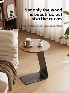 Raf ile katı ahşap Modern ortaçağ tarzı sehpa ve oturma odası ve balkon için mermer masa lüks ev mobilyası - Product Image 1