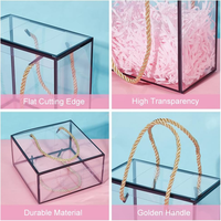 Boîtes cadeaux transparentes portables en PVC avec poignée pour bonbons, pain, gelée, cadeaux de fête - Sacs en plastique transparents et emballages de mariage