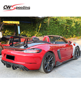 KIT DE CORPS DE DIFFUSEUR ARRIÈRE DE PARE-CHOCS AVANT EN FIBRE DE CARBONE DE STYLE <span class=keywords><strong>GT4</strong></span> RS PERSONNALISÉ pour <span class=keywords><strong>PORSCHE</strong></span> 718 BOXSTER - Product Image 6