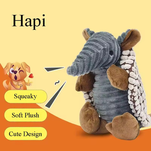 Jouet à mâcher pour chien Kinghon en peluche - Corde en coton interactive qui couine avec design en peluche de pangolin - Product Image 2