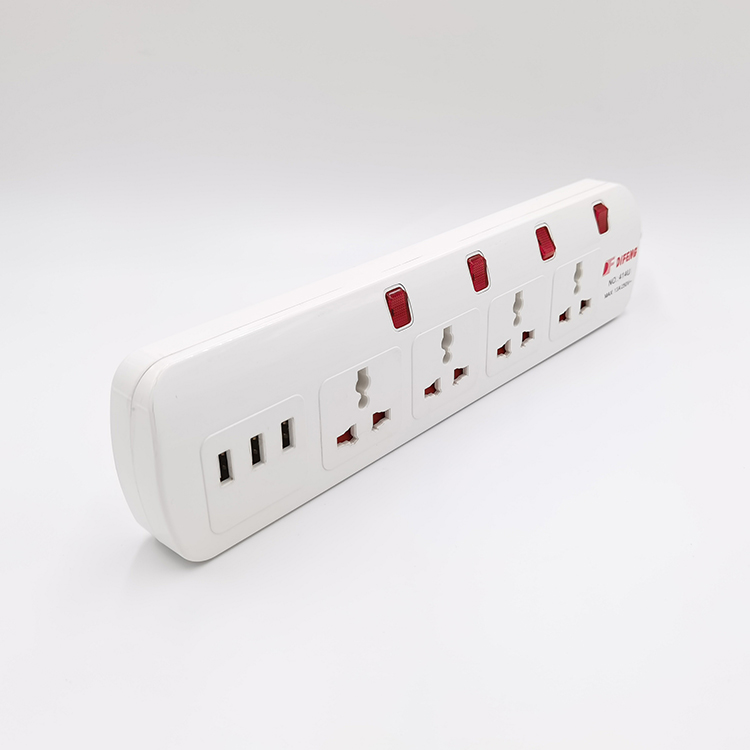 Горячая продажа CE одобренный блок питания несколько 3 USB удлинитель отдельные переключатели