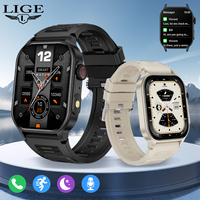 Montre Lige BWKM02 IP68 Étanchéité Sportive Rappel d'Appel Cadran Personnalisé Suivi de Santé Lampe de Poche Assistant Vocal Montre Connectée