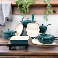 Kit d'ustensiles de cuisine en fonte émaillée pour la maison, marmite multifonction émaillée pour soupes et braisages, pour la cuisine quotidienne