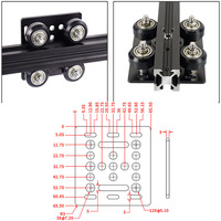 1 Buah Katrol Geser Openbuilds V Gantry, Roda V-Slot untuk Bagian Printer 3D Profil Aluminium 2020/2040
