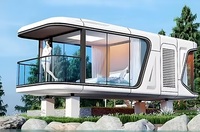 Maisons préfabriquées de 40 pieds et 20 pieds de conception nouvelle, capsules spatiales mobiles, bureaux, magasins