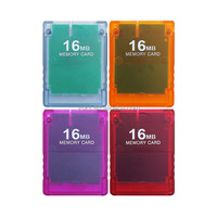 Nouvelle Carte Mémoire Filaire Transparente 8 Mo 16 Mo 32 Mo 64 Mo en Plastique pour Console de Jeux PS2 FMCB Colorée - Escoson