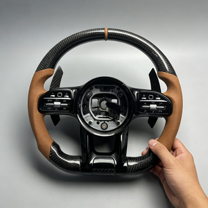 Volante de Fibra de Carbono para <span class=keywords><strong>Mercedes</strong></span> Benz W176 W177 AMG GT W245 W246 W247 W211 W212 W213 W463 GLC GLE GLK GLS - Product Image 3