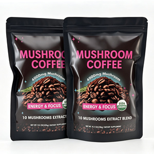 Café instantané Arabica supérieur avec Lion's Mane et Ganoderma, anti-brume cérébrale et stimulant de l'humeur, herbes chinoises biologiques - Product Image 1