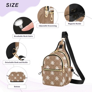 Hawaiian Tiare <b>Flower</b> Custom Mini <b>Single</b> Small Rucksack Sling Messenger Bag Women Sport Shoulder Bag Chest Cross Body Bag - Product Image 3