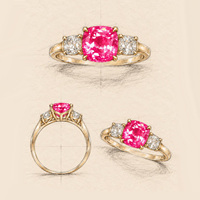 Fabrik-Großhandelspreis Birnenförmiger Saphir Laborgezüchteter Pinker Saphir für Maßgefertigten Schmuck 3*5mm-7*10mm Loser Laborgezüchteter Edelstein