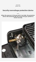 Réchaud à gaz portable multifonctionnel léger et pliable en acier inoxydable, barbecue coupe-vent pour le camping et les pique-niques
