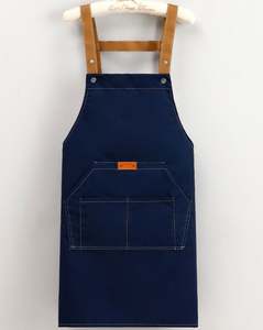 Hotel Uniform Black <b>Apron</b> Canvas Cross Back <b>Apron</b> With Pocket for Waiter - Product Image 1
