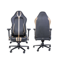 Chaise de jeu ergonomique en cuir PU pour l'e-sport, siège réglable, fonction d'inclinaison pivotante avec accoudoirs pour ordinateurs
