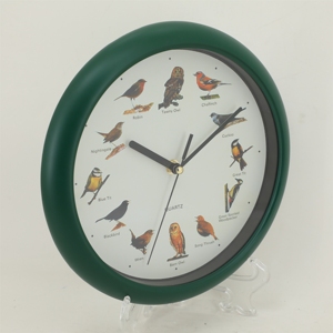 12-Inch Antique Style Bird Singing Musical Quartz Wall <b>Clock</b> with Needle Display Single Face Bird Sound Alarm Living Room Use - Product Image 3
