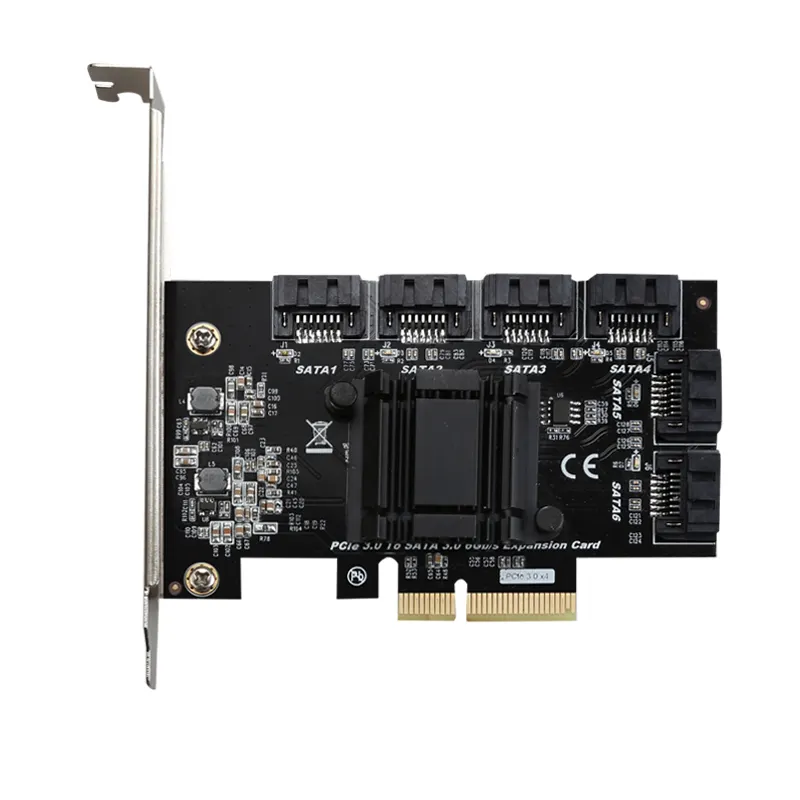 Pcie to Sata Expansion Card ASM1166 chipset 6 Ports SATA 3.0 to PCIe Card for Computer Accessories