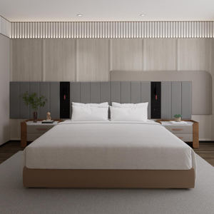 Meubles de chambre à coucher d'hôtel cinq étoiles en bois massif écologique, personnalisés par l'usine pour salon et chambre à coucher - Product Image 1