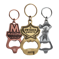 Anneau vierge de sublimation de bière Porte-clés en métal personnalisé Logo de voiture Étiquettes 3D Personnaliser Ouvre-bouteille Porte-clés