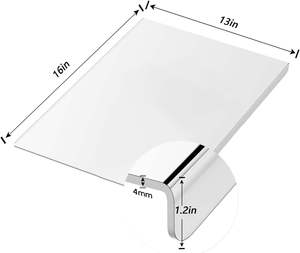 Tabla de Cortar Acrílica Transparente Antideslizante para Cocina, Hogar y Restaurante con Borde Protector para Encimera - Product Image 4