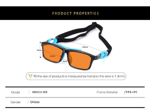 Gafas Deportivas Anticolisión Resistentes a Impactos con Lentes Naranjas que Bloquean el 100% de la Luz Azul y Correa Ajustable para Fútbol y Baloncesto - Product Image 4