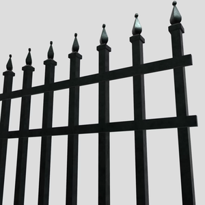 سياج معدني أنبوبي أسود مصنوع من الألومنيوم المصنوع من لوح المطاوع - Product Image 2