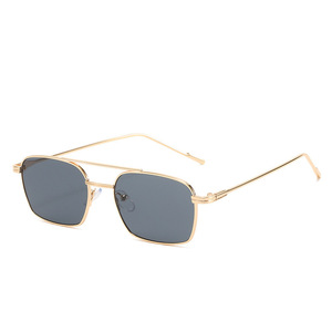 Women's <b>Square</b> <b>Sunglasses</b> Metal Frame UV400 Protection Class 2 Sunshades Ac Lens Hip Hop Style - Product Image 3