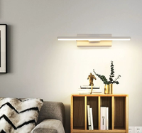 Lampe murale LED de chevet standard européenne, orientable, à angle réglable, éclairage LED intérieur, bande en aluminium, décoration murale pour hôtel