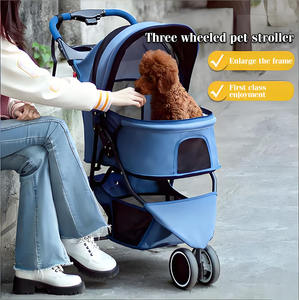 Chariot pliable tout-en-un JXB pour animaux de compagnie, pour <span class=keywords><strong>chien</strong></span> et chat, utilisation en extérieur, fabriqué en tissu Oxford, vente chaude - Product Image 2