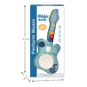 لعبة أطفال موسيقية تعليمية مبكرة ، غيتار إلكتروني مع ضوء - Product Image 2