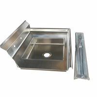 Évier de pré-évier de cuisine robuste en acier inoxydable 304 de calibre 18, brossé, résistant à la corrosion, avec égouttoir intégré, OEM ODM