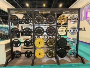 TOPTONS fabrika kaynağı özel Logo Fitness ekipmanları ağırlık kaldırma siyah kauçuk rekabet tampon plakaları - Product Image 6