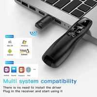 Présentation PPT 2.4Ghz RF USB sans fil rouge Laser Page tournant stylo Powerpoint présentateur 2.4G pointeur stylo télécommande souris