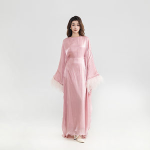 <span class=keywords><strong>Robe</strong></span> <span class=keywords><strong>longue</strong></span> ouverte de bonne qualité à <span class=keywords><strong>la</strong></span> mode Cardigan d'été <span class=keywords><strong>Robe</strong></span> musulmane élégante - Product Image 1