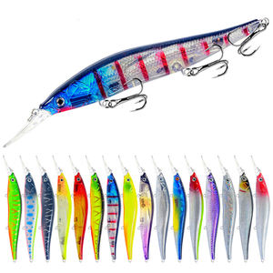 WEIHE 13,5 cm 15,5 g 6 #   Leurre flottant artificiel pour la pêche au vairon, appât dur - Product Image 4