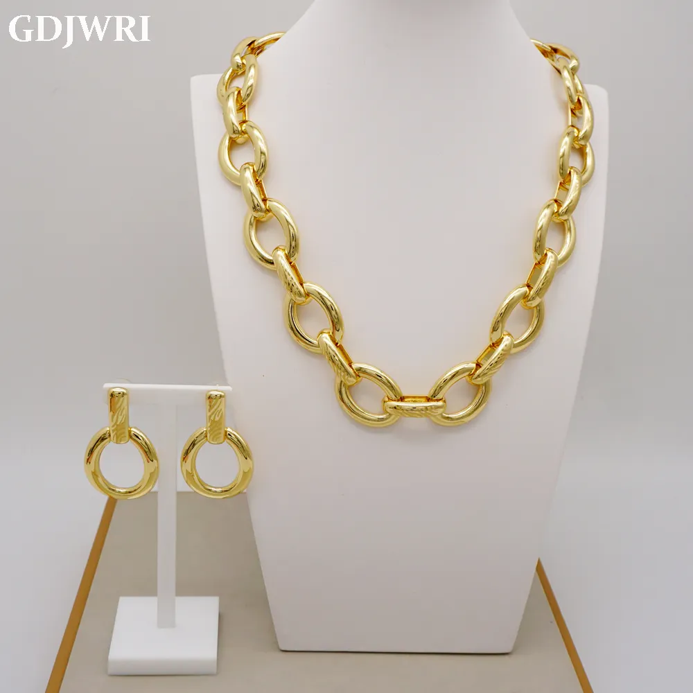 Gdjwri Nieuwe Collectie Nooit Vervagen Sieraden Hoge Kwaliteit Guangzhou Vergulde Sets Gouden Sieraden