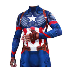 3T-4T Macacão Capitão Steve Rogers Traje de Halloween para Crianças Endgame Criança Traje Com Escudo Máscara - Product Image 4