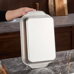 Contenitore Rettangolare in <span class=keywords><strong>Acciaio</strong></span> <span class=keywords><strong>Inox</strong></span> <span class=keywords><strong>con</strong></span> <span class=keywords><strong>Coperchio</strong></span> per Frutti di Mare, Gamberi e Gamberetti, per Ristoranti e Cucina Casalinga - Product Image 5