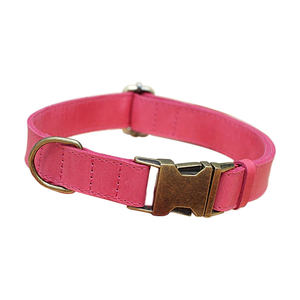 Collar de cuello de ante para mascotas, conjunto de collar de perro de ante pastel con hebilla de bronce, de lujo, de gama alta, Occidental, a buen precio - Product Image 2