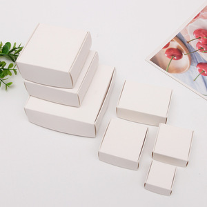 Boîte à bijoux en papier kraft blanc, recyclage des savons faits à la main, cadeau noir, emballage - Product Image 3