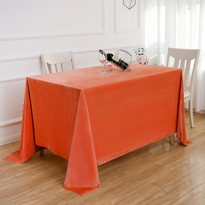 Tovaglia rotonda conferenza ufficio tovaglia rettangolare <span class=keywords><strong>arancione</strong></span> riunione evento sign-in copertura tavolo velluto - Product Image 1