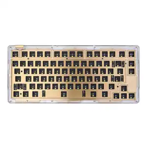 IDOBAO ID80 V3 Crystal Mechanical Keyboard 75% Brass Plate ANSI MX Switch Assemble Kit USB Type-C HotSwap Wired Detachable Cable