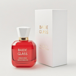 Luxury Arabic Irregular Perfume Bottle <b>Empty</b> Crimp Pump Sprayer 30ml 50ml 100ml Glass Red Perfume Bottle with <b>Gift</b> <b>Box</b> - Product Image 6