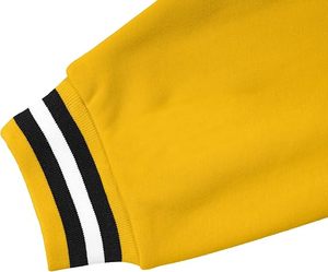 Custom Logo Varsity <b>Jacket</b> Men <b>Slim</b> <b>Fit</b> OEM High Quality Letterman <b>Jacket</b> Yellow Sleeve Blank Baseball <b>Jacket</b> for College - Product Image 5