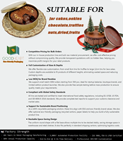 Populaire rond four-sûr de qualité alimentaire or Tiramisu plat grand rond étain gâteau de mariage boîte en métal bonbons Biscuit emballage