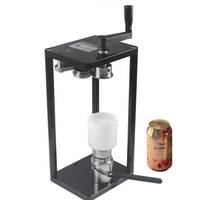 Machine à sceller les canettes PET en acier inoxydable Scellant manuel pour canettes de thé à bulles pour canettes de jus de bière Soda avec couvercle