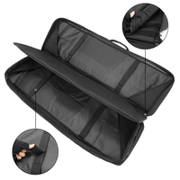 Étui à double pistolet tactique 28 "-52" Sac à pistolet rembourré pour la chasse/tir, transport étanche de pistolet long avec sangles MOLLE