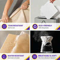 Bolsa de Papel Tyvek Impermeable Ultraligera al por Mayor, Lavable, con Cierre Superior Abatible, para Archivos y Recibos, Personalizable para Cuadernos y Pads