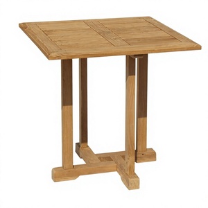 <b>Modern</b> Square Outdoor Solid Teak Wood <b>Folding</b> Coffee <b>Table</b> for Park <b>Dining</b> Apartment Use - Product Image 1